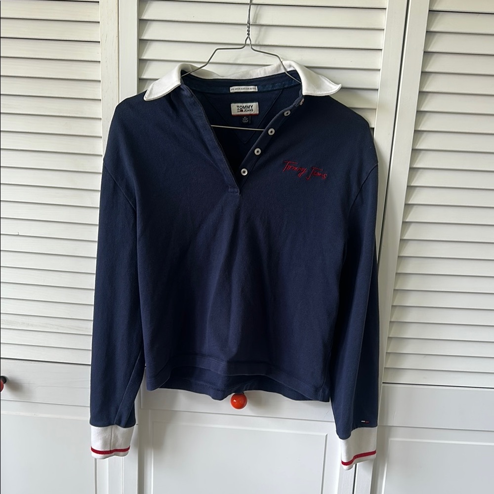 Tommy Hilfiger Navy Long Sleeve Polo